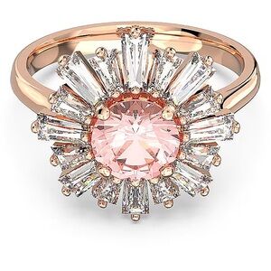 Rose Gold and Pink Crystal Women's Sunshine Ring